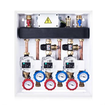 Grupa pompowa VITZONE 133 - 1 bezpośredni pompowy obieg grzewczy, bez podmieszania + 2 obiegi grzewcze z zaworami termostatycznymi