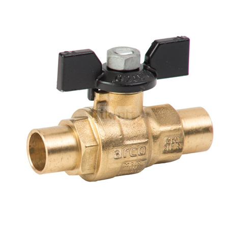 TAJO 2000 zawór kulowy do wlutowania, 28, uchwyt motylkowy