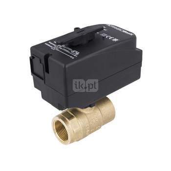 2-drogowy zawór kulowy z siłownikiem BEV, DN25, Rp1", Kvs 60 m3/h, 24 V AC, NO