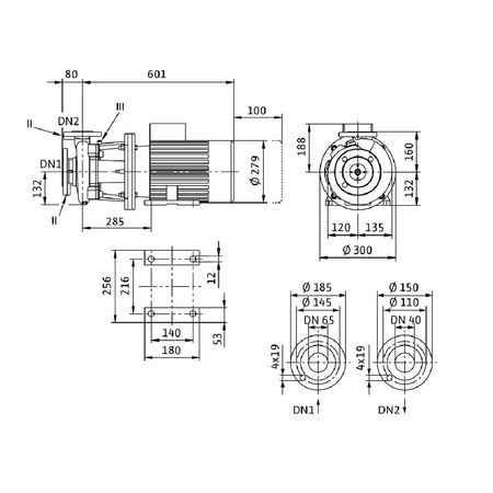 Pompa obiegowa Wilo-CronoBloc BL 40/170-7,5/2-IE3 dławnicowa o konstrukcji blokowej z przyłączem kołnierzowym. Wszechstronne zastosowanie. Powłoka kataforetyczna wszystkich elementów żeliwnych zapewnia wysoką odporność na korozję i trwałość.