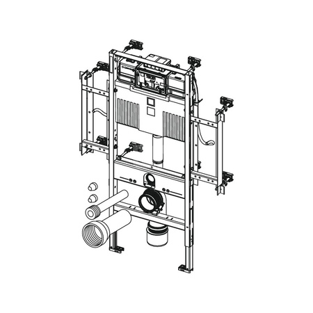 TECEprofil - stelaż podtynkowy do WC dla osób niepełnosprawnych ze spłuczką podtynkową