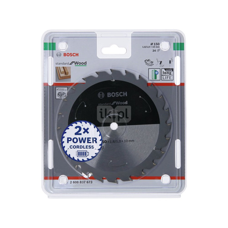 Ostrze do piły tarczowej bezprzewodowej Standard for Wood 160 x 1,5 / 1 x 20 T12