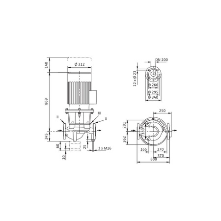 Pompa obiegowa WILO CronoLine-IL typu in-line z silnikiem znormalizowanym 50 Hz 950obr/min