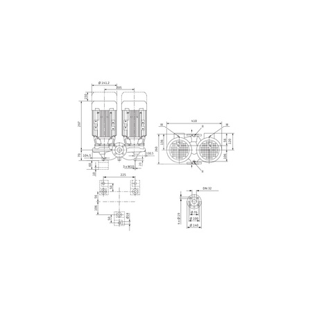 Pompa obiegowa WILO VeroTwin-DPL typu in-line z silnikiem znormalizowanym 50 Hz 1450obr/min