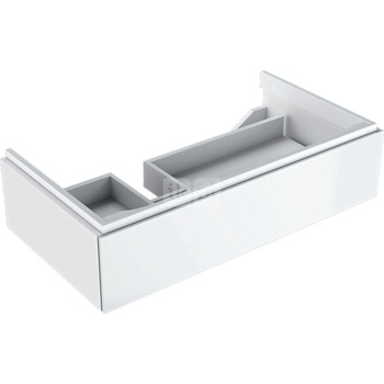 Szafka Xeno2 pod umywalkę 90 cm lewa, 1 szuflada, biały połysk