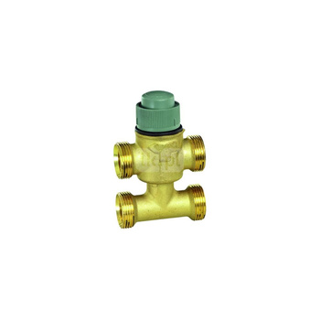 Zawór 3-drogowy z obejściem, DN15, PN16, kvs=1,6, uszczelnienie stożkowe, gwint. zewn.