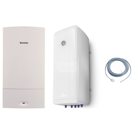 Pakiet - Kocioł gazowy jednofunkcyjny BOSCH TERMOTECHNIKA Cerapur Smart ZSB 24-5C kondensacyjny wiszący 3,0 - 25,3kW + Wymiennik Vulcan 140L wiszący + Czujnik c.w.u.