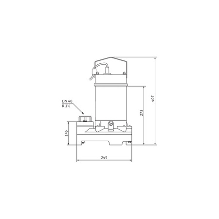 Pompa zanurzeniowa do ścieków WILO Drain TS 1x230V, moc 0.48W, przewód 10m