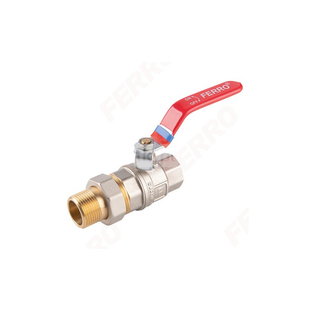 Zawór kulowy nakrętno-wkrętny z dźwignią, ze śrubunkiem, 1/2", F-Power