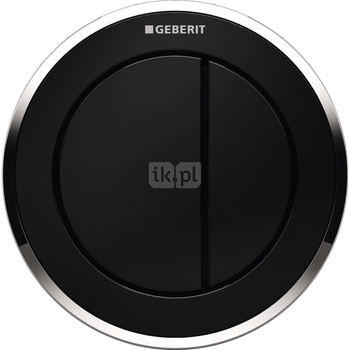 Pneumatyczny przycisk uruchamiający WC Geberit Typ 10, ręczny, podtynkowy, Sigma 8cm dwudzielny, czarny-chrom