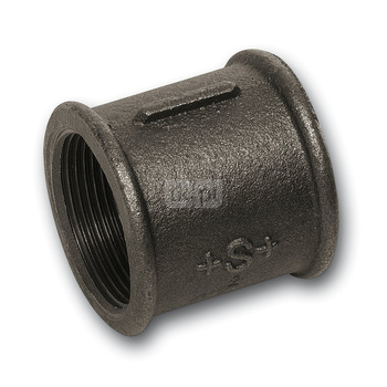 Mufa SANHA 270# Żeliwo 3/4'' x 3/4'' (GW x GW) - Czarny