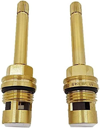 Komplet głowic ceramicznych 1/2 obrotu długie Roca