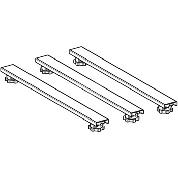 Zestaw nóg i trawersów do brodzików kamienno-żywicznych Geberit, do 140 cm, 3Tr700, wysokość 6-12 cm