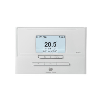 MiPro RRadiowy  pogodowy regulator systemowy. Dla jednego obiegu grzewczego bez zmieszania,  do współpracy z kotłami Saunier Duv