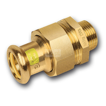 Śrubunek SANHA Press Gas Miedź 18 mm x 3/4'' (ZW x GZ)