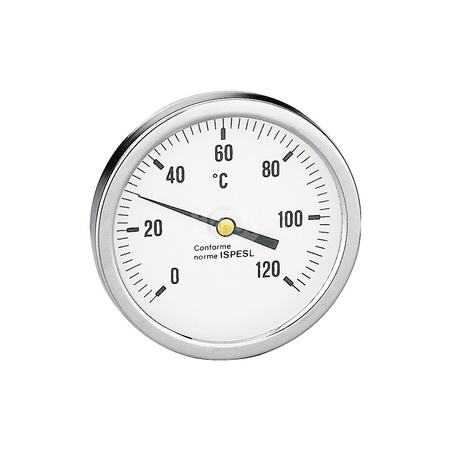 Termometr, przyłącze środkowe, tylne 100 mm 0-120 st. C