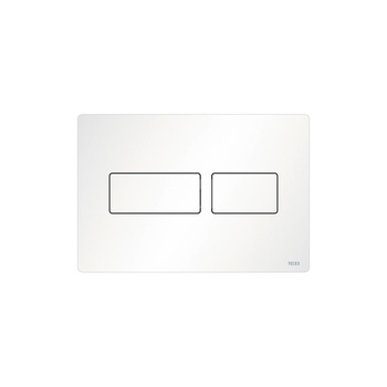 TECEsolid - przycisk spłukujący do WC z metalu, biały matowy