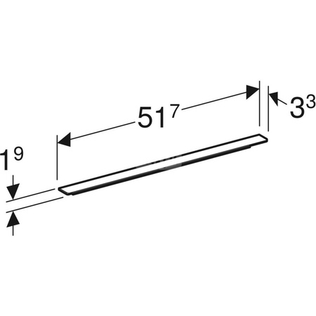 Uchwyt iCon: Piaskowo-szary / matowy, 51.7cm