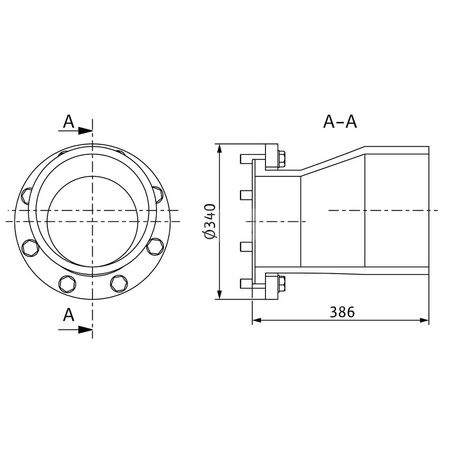 Króciec kołnierzowy DN 200/PE-HD 280x16