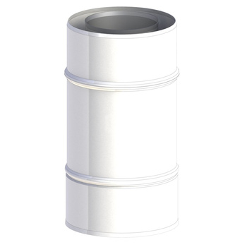 Rura dł. 150mm z zaworem zwrotnym 80/125 mm