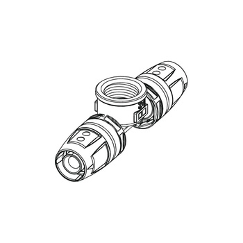 TECElogo - Trójnik 90st. z GW z mosiądzu standard 25 x 3/4 GW x 25 mm
