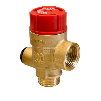MS Zawór bezpieczeństwa z wyjściem na manometr 1 5 bar Rp 1/2 x Rp 3/4