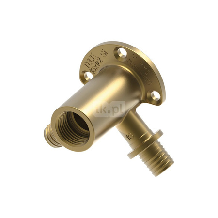 TECEflex - kolano naścienne podwójne długie typu "U" 16 mm x 1/2" GW x 16 mm brąz