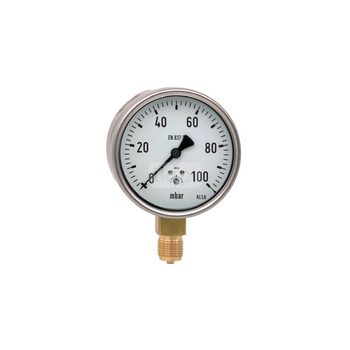 Manometr tarczowy M160-R-kl.1.6, 0-10 kPa, M20x1,5, świadectwo wzorcowania