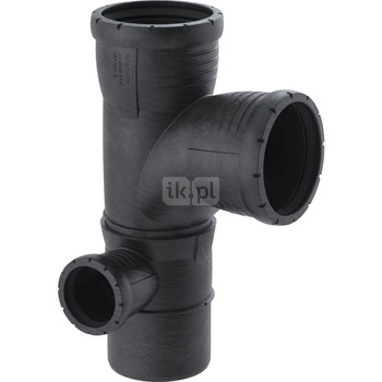 Narożny trójnik podwójny Geberit Silent-Pro 87.5° lewy d110