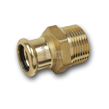 Nypel SANHA PURAPRESS Brąz 22 mm x 1/2'' (ZW x GZ)