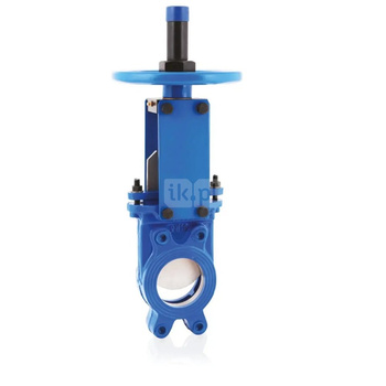 Zasuwa nożowa z trzpieniem wznoszącym ZNC/R (sterowanie ręczne kółkiem) T.max 110st.C ZNC/R PN10 DN 100