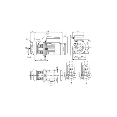 Pompa obiegowa Wilo-CronoBloc BL-E 40/170-7,5/2-R1 elektronicznie regulowana pompa dławnicowa o konstrukcji typu Inline z przyłączem kołnierzowym i automatycznym dopasowaniem wydajności. Bez czujnika różnicy ciśnień.