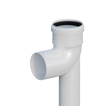 Kolano PP 87° DN60mm na podstawie L500mm z uszczelką [EPDM]