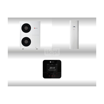 Pakiet systemowy OZE Nr 01 - Pompa ciepła powietrzna powietrze-woda split SAUNIER DUVAL GeniaAir HA 12-5 OS 11.8kW 400V + Wieża hydrauliczna HA 12-5 STB + Regulator SRC 720