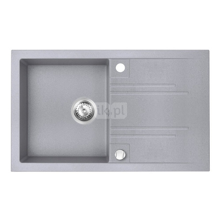 MEZZO II zlewozmywak granitowy 1-komorowy  48/78, szary