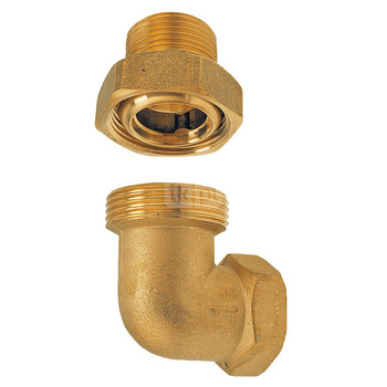 Śrubunek mosiężny 3/8" kątowy z oringiem