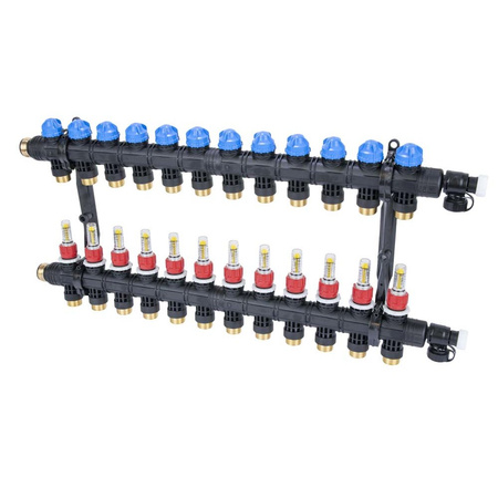 Rozdzielacz ProCalida EF1 K 12 obiegów grzewczych, G1", 0,2 - 1,6 l/min