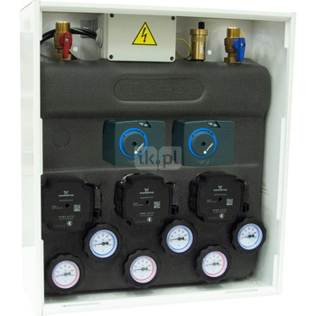 Zestaw mieszający PrimoBox AZB 355 w szafce, bez mieszania, 2x zawór obrotowy z siłownikiem ARM 141