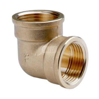 kolanko mosiężne 3/8" nakrętno-nakrętne żółte