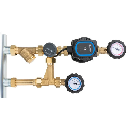 Zestaw mieszający ze sprzęgłem hydraulicznym BPS 961 AP, człon z zaworem obrotowym ARV 362 i termostatycznym ATM 561, pompy AFRISO APH