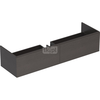 Szafka Xeno2 pod umywalkę 160 cm, 2 szuflady, szary mat płótno