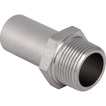 Przedłużka GEBERIT Mapress Edelstahl z gwintem zewn. Stal nierdzewna x Stal nierdzewna 42mm DN 40 x 1 1/2'' (Końcówka wciskowa x Gwint zewnętrzny gazowy stożkowy)