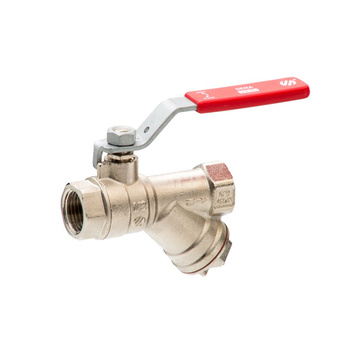 SENA zawór kulowy, mufowy z filtrem, 1/2 GW x 1/2 GW, uchwyt rączka