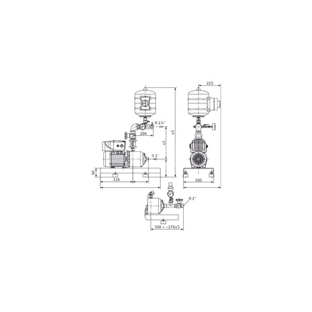 Hydrofor WILO Comfort-Vario COR-1 MHIE częstotliwość 50/60 Hz, prędkość obrotowa 3500obr/min