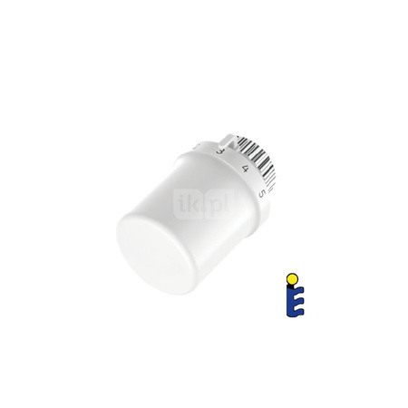 Zestaw do grzejników dolnozasilanych: głowica termostatyczna Thera-6 T3019 + zawór podwójny Verafix VK z funkcją odwodnienia, prosty, 1/2", V2471DY15A