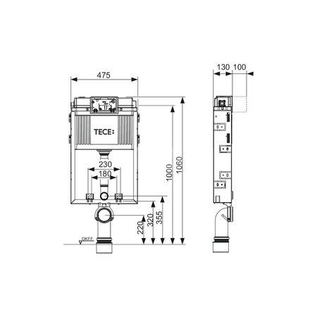 Tece stelaż podtynkowy do wc Tece base box 9370000