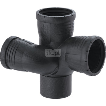 Trójnik studzienkowy Geberit Silent-Pro 87.5° prawy d110