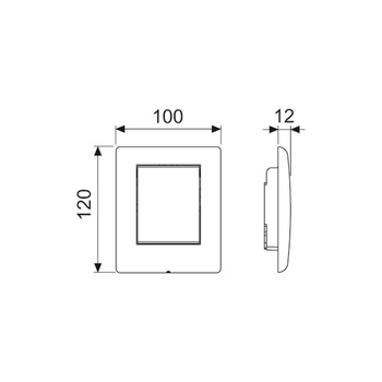 TECEplanus - przycisk spłukujący do pisuaru, biały połysk