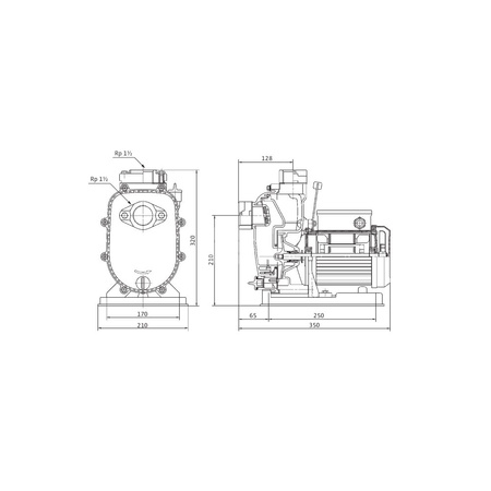 Pompa samozasysająca pozioma WILO Drain LP częstotliwość50 Hz, pobór mocy silnika0.55W