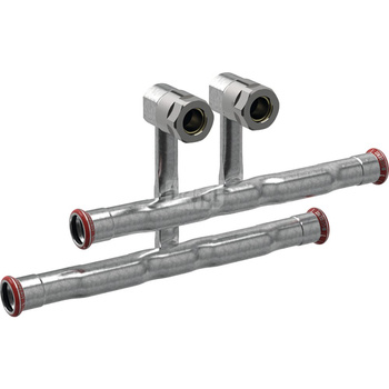 Zestaw trójników przyłączeniowych Geberit Mapress C-Stahl d22-15, ze śrubunkami przyłączeniowymi